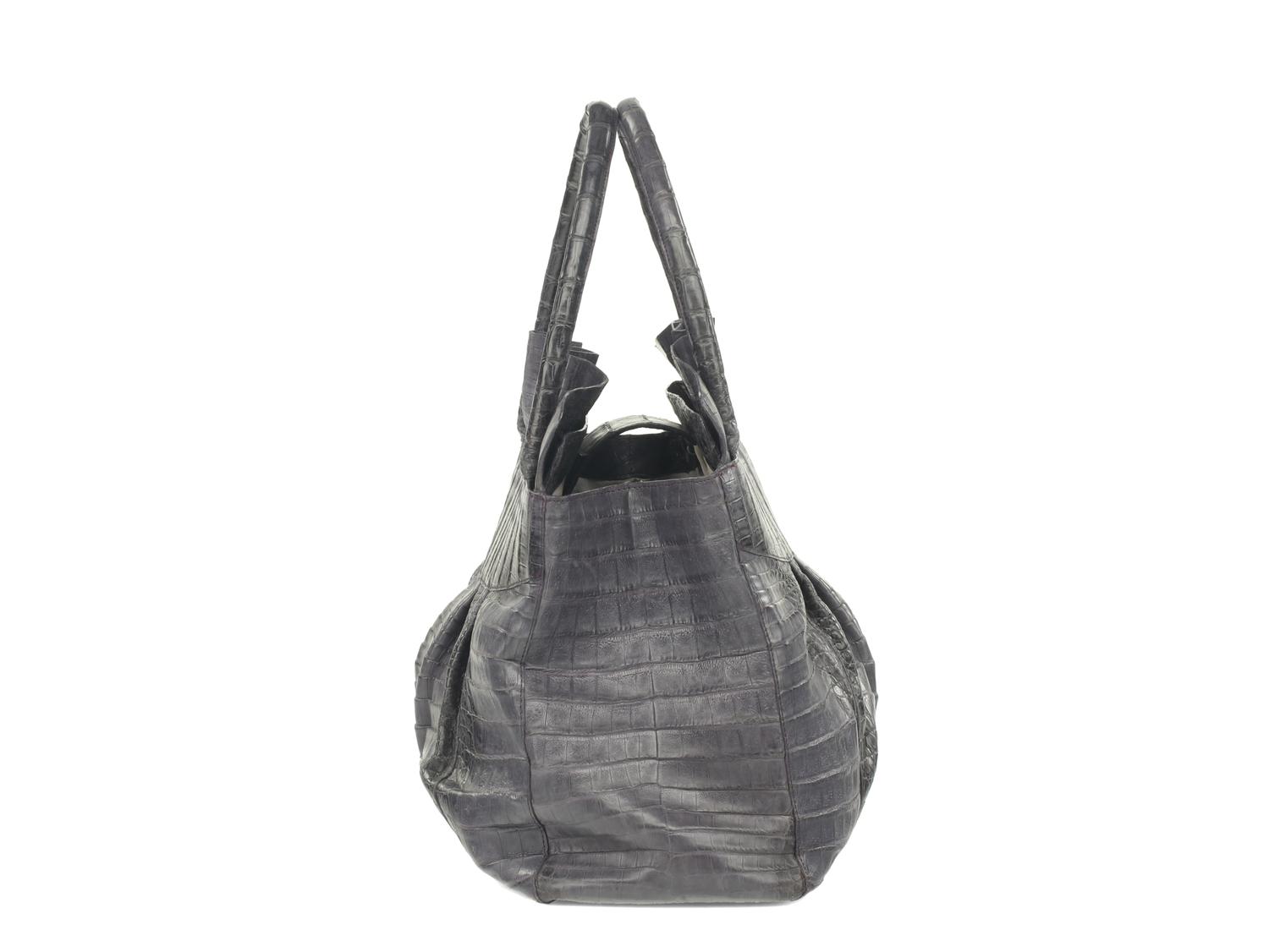 Nancy Gonzalez Purple Crocodile Handbag