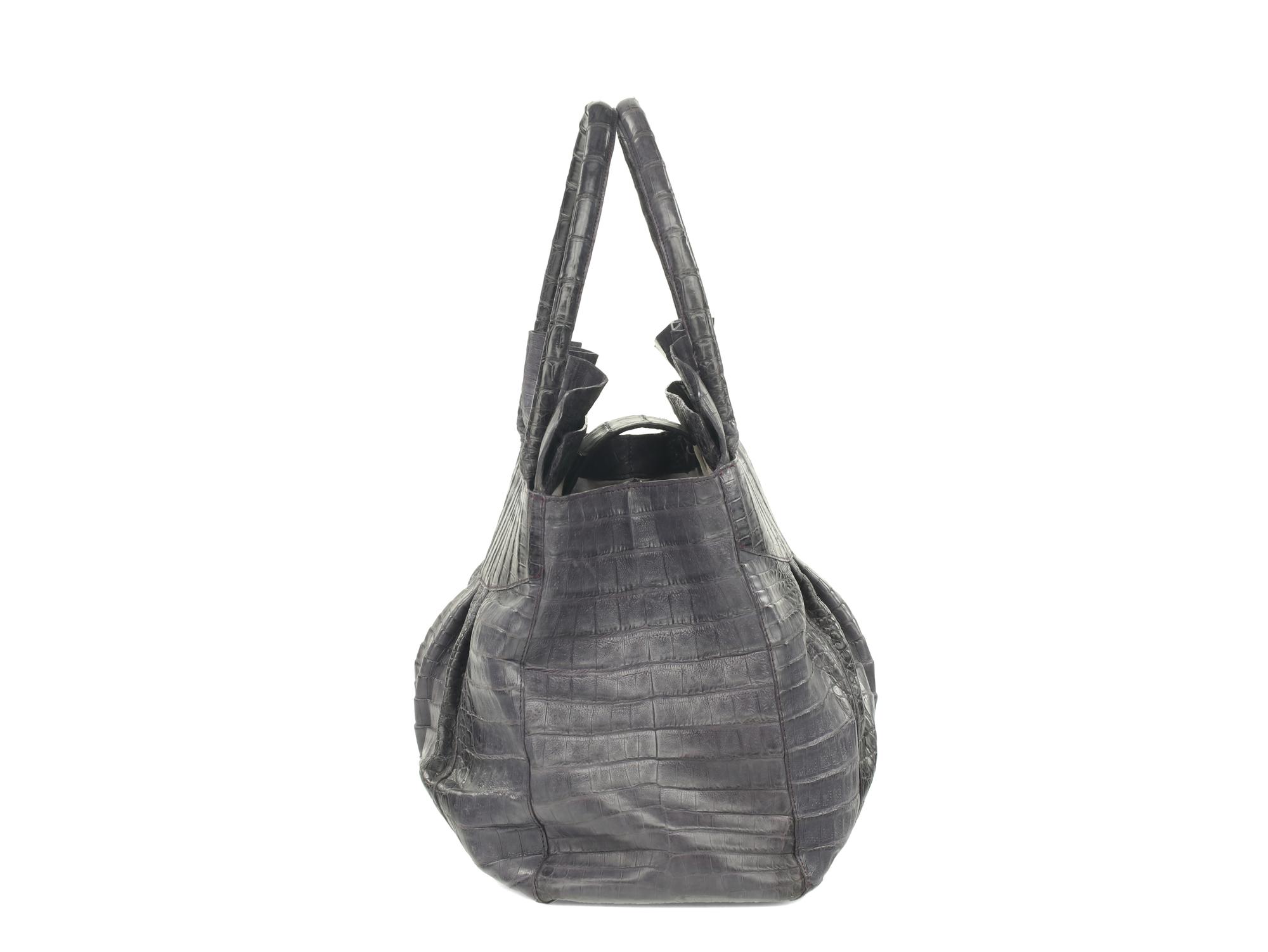 Nancy Gonzalez Purple Crocodile Handbag