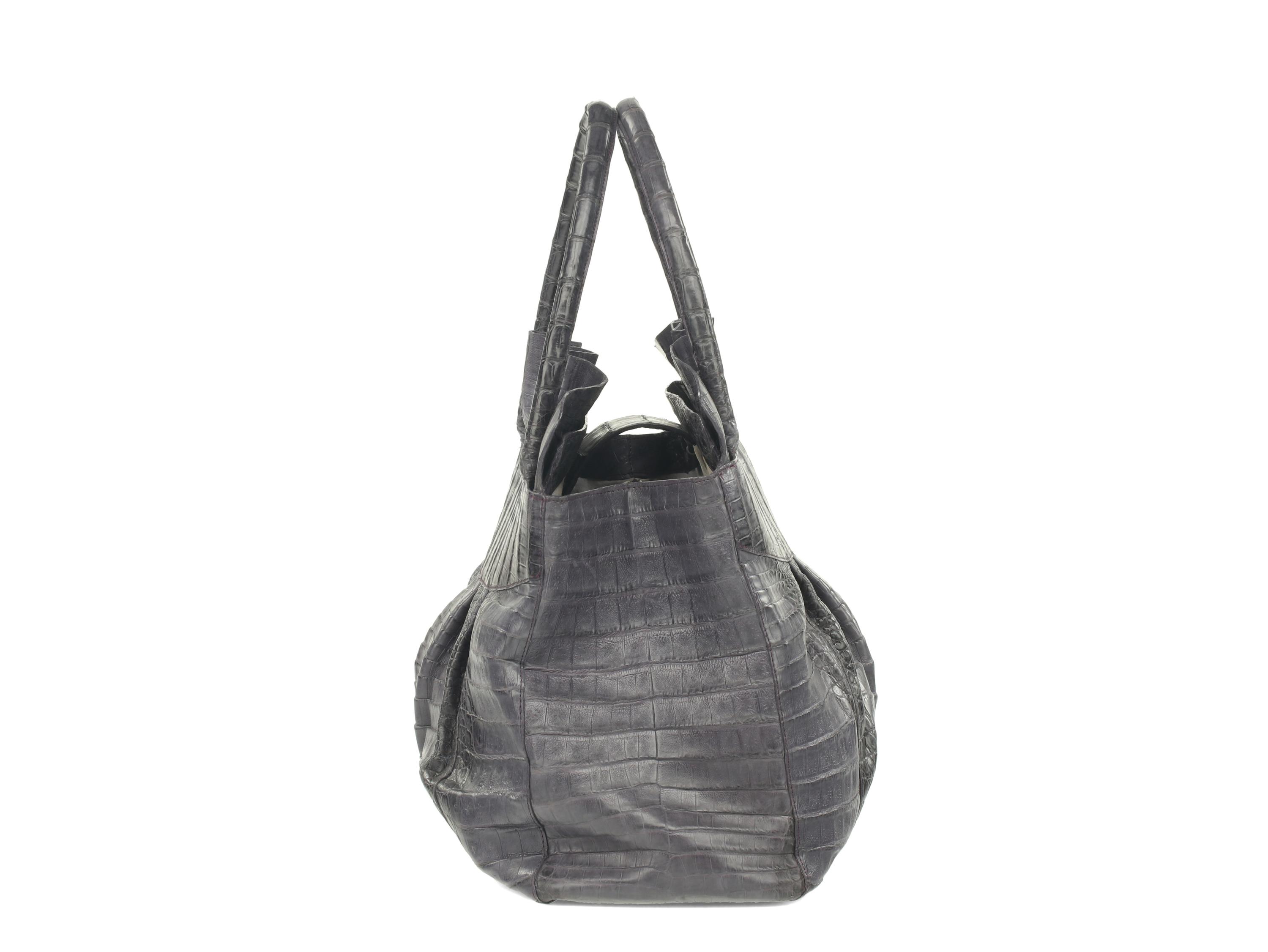 Nancy Gonzalez Purple Crocodile Handbag