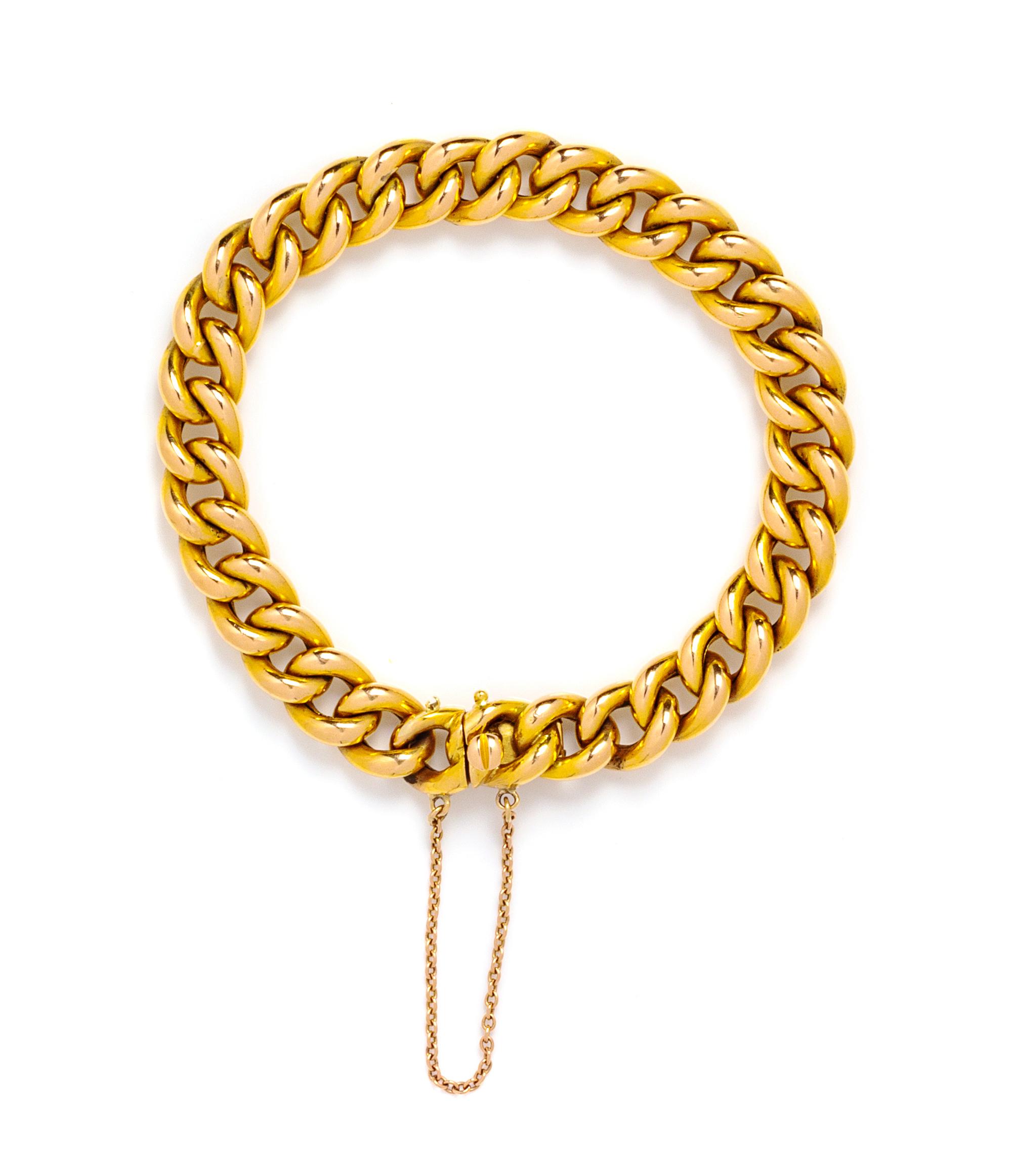 An 18 Karat Yellow Gold Bracelet, French,