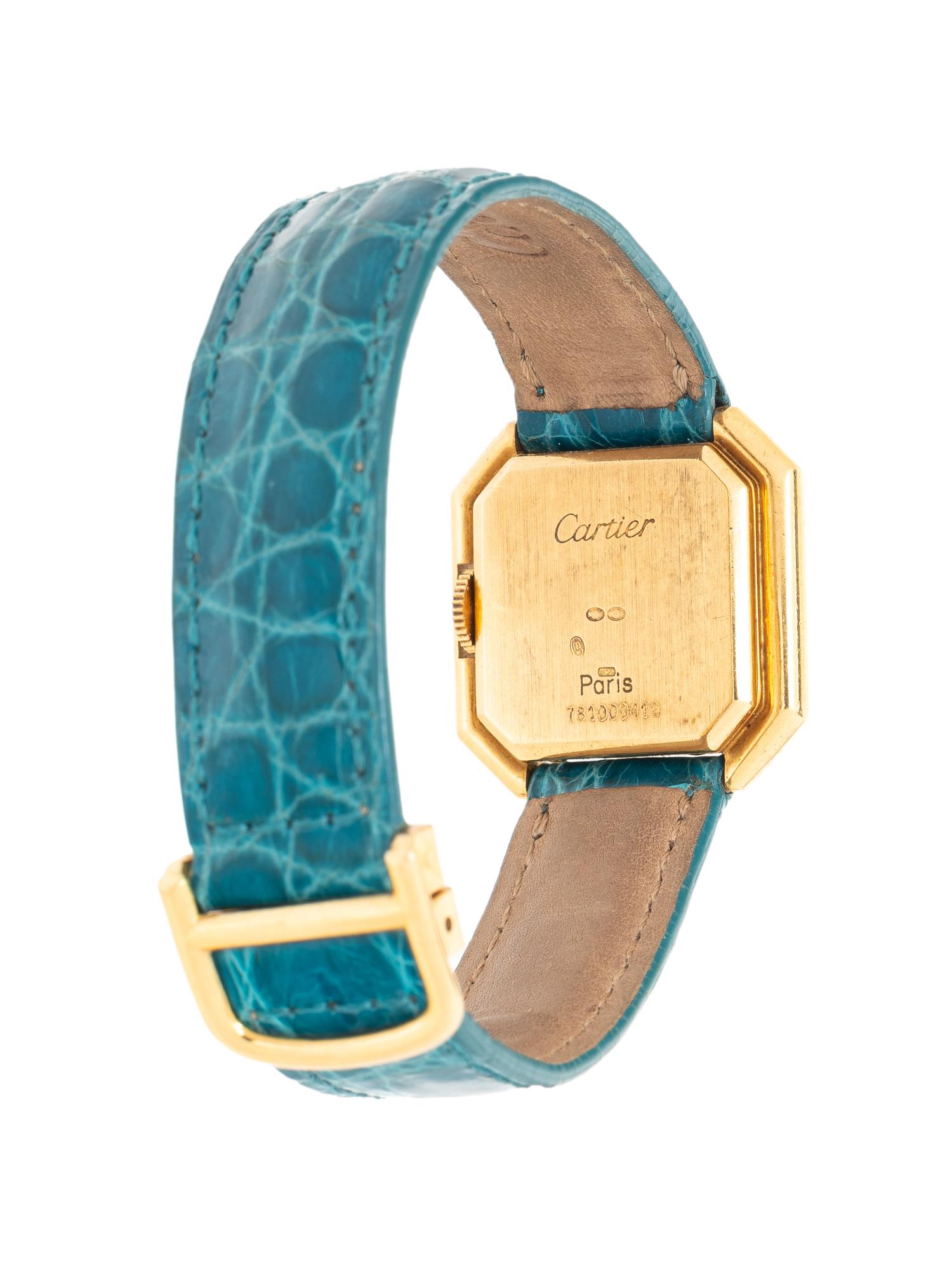 CARTIER, YELLOW GOLD 'CEINTURE' WATCH