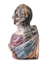An American Carved and Painted Pine Nautical Figurehead