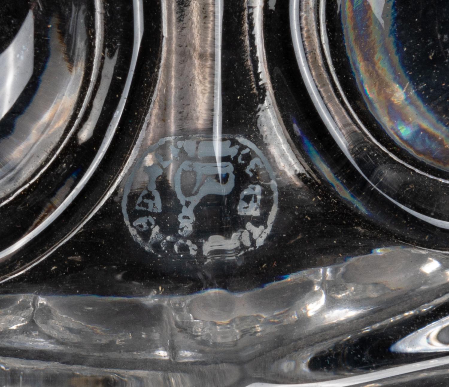 A Pair of Baccarat Molded Glass Candelabra