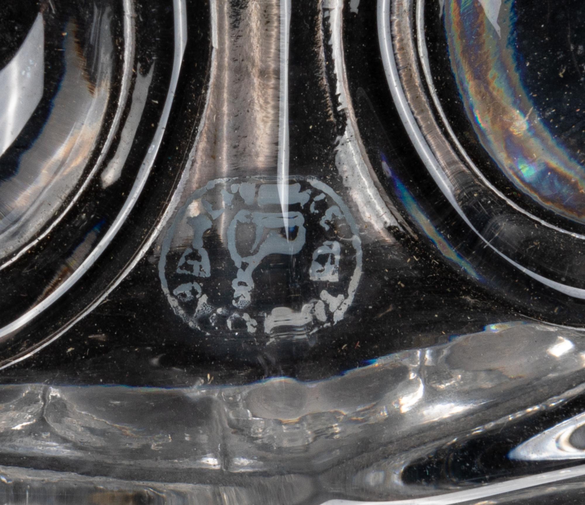 A Pair of Baccarat Molded Glass Candelabra