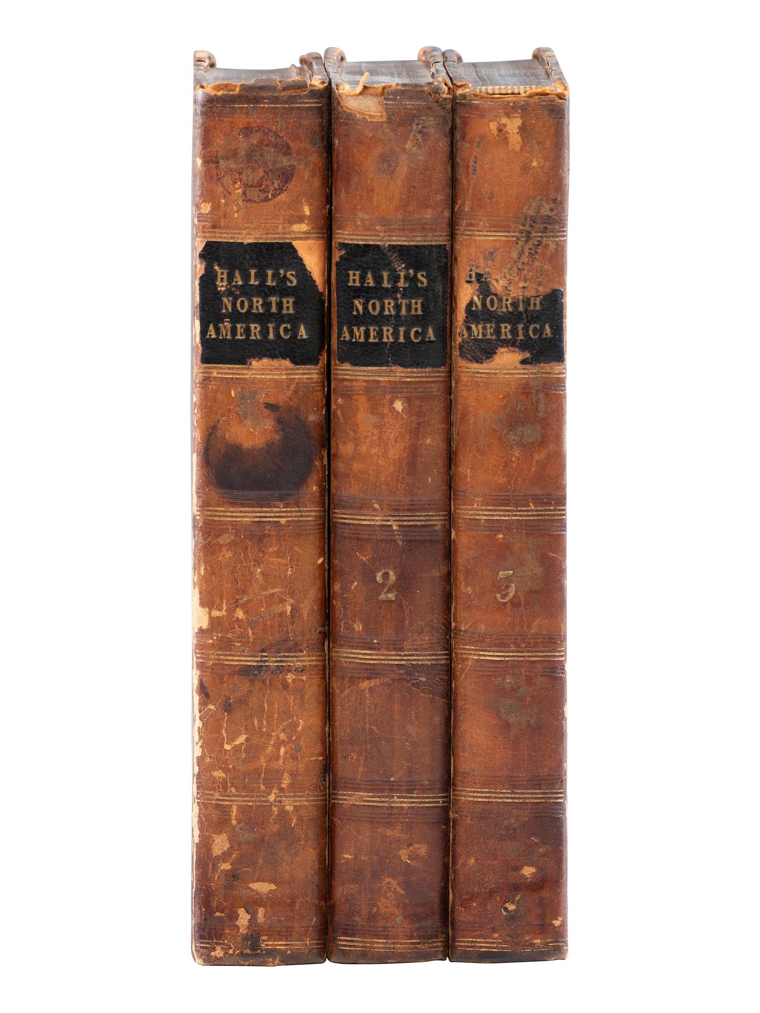 American Travel, Exploration & Expansion HALL, Basil, Capt. (1788-1844). Travels in North America in the Years 1827 and 1828 . Edinburgh: Cadell and Co.; Simpkin and Marshall, 1829.