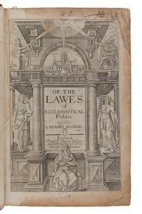 HOOKER, Richard (1554?-1600). Of the Lawes of Ecclesiastical Politie. London: Richard Bishop, [1639].
