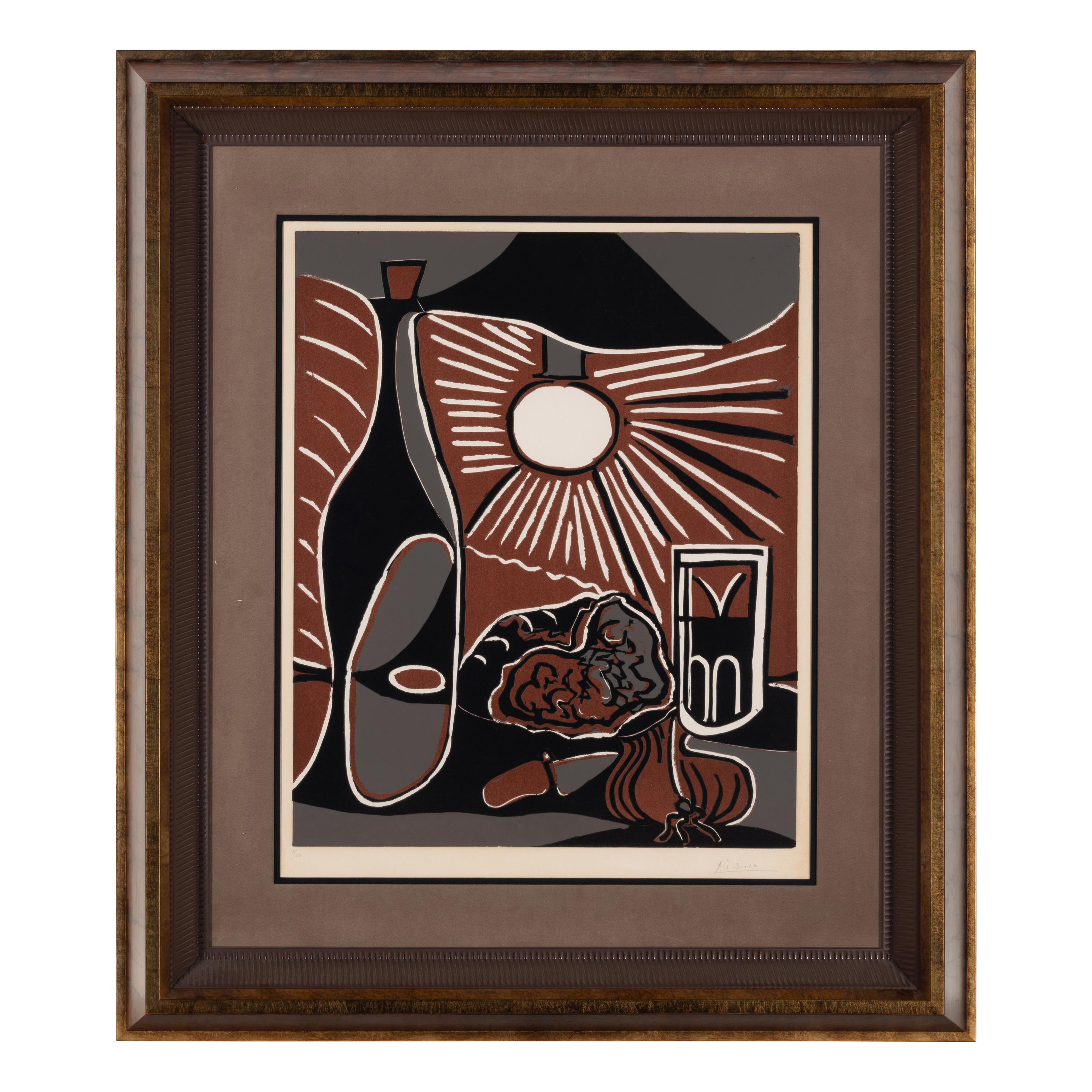 Pablo Picasso (Spanish, 1881–1973) — Nature morte à la bouteille, 1962
