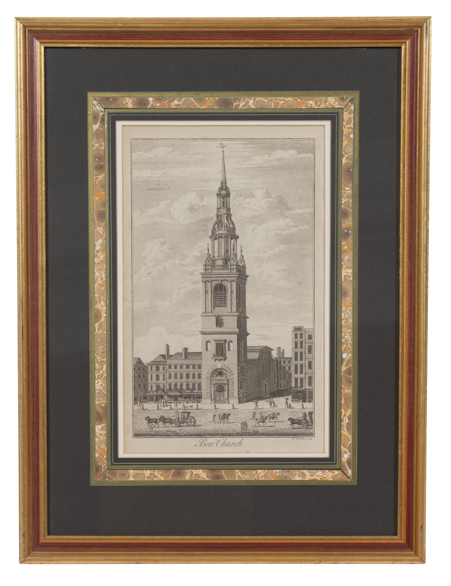 A Collection of Six Architectural Engravings Largest framed dimensions 23 x 18 inches. — 19TH CENTURY