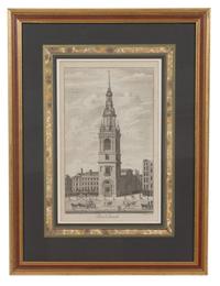 A Collection of Six Architectural Engravings Largest framed dimensions 23 x 18 inches. — 19TH CENTURY