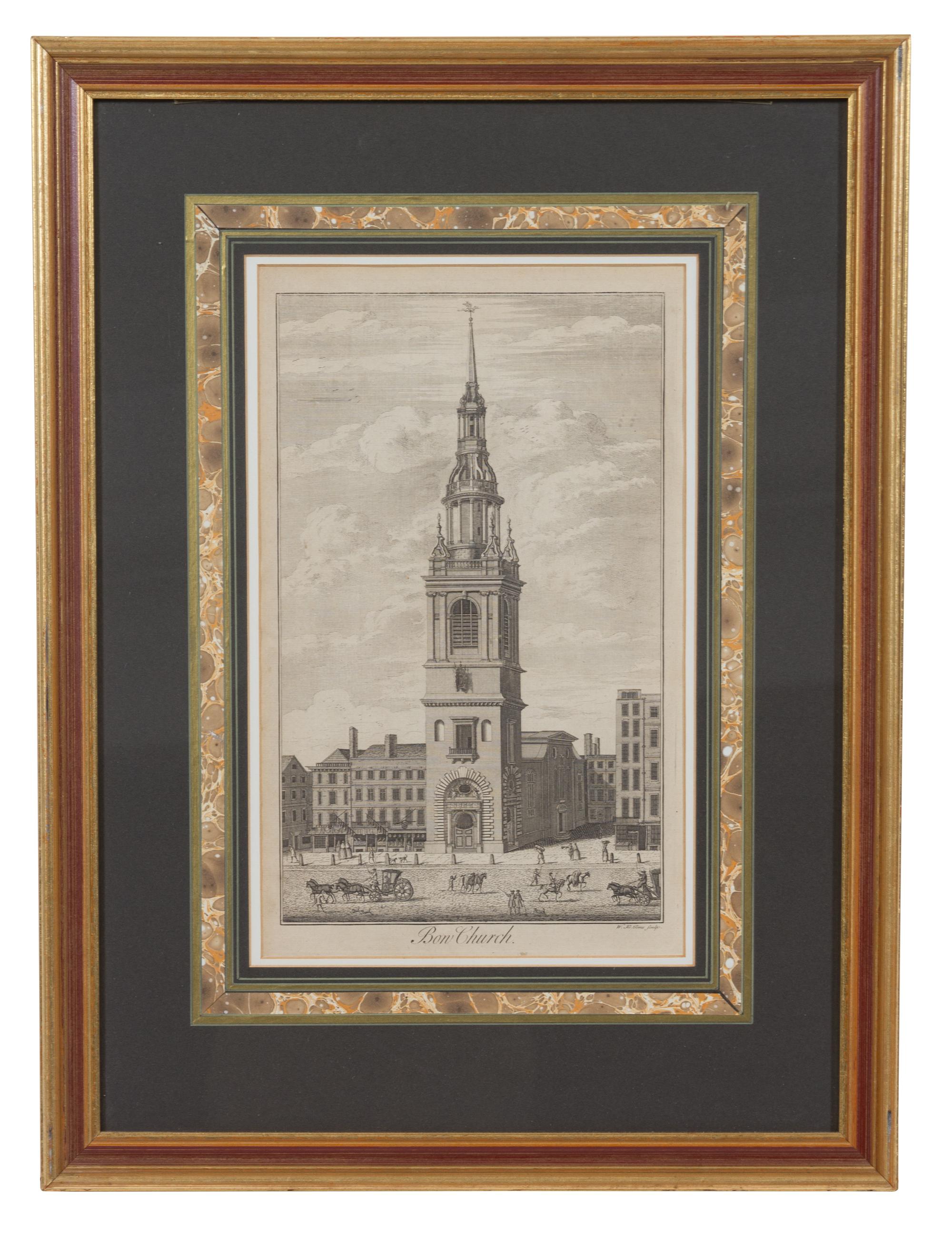 A Collection of Six Architectural Engravings Largest framed dimensions 23 x 18 inches. — 19TH CENTURY