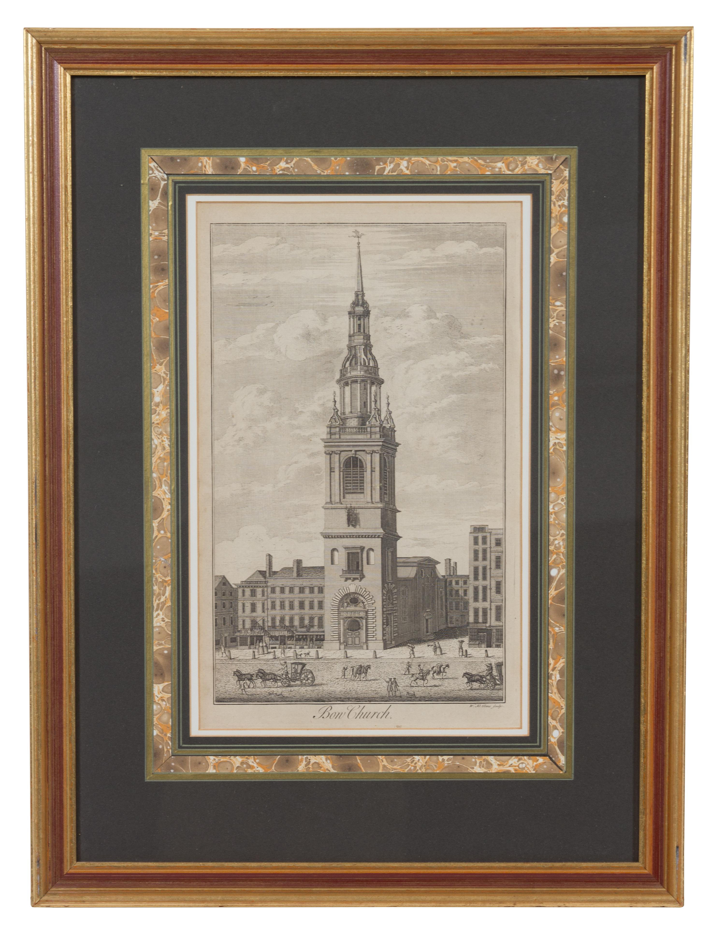 A Collection of Six Architectural Engravings Largest framed dimensions 23 x 18 inches. — 19TH CENTURY