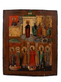 A Russian Icon Depicting Mother of God Pokrov — FIRST HALF 19TH CENTURY