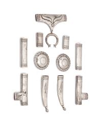 Navajo Stamped Silver Headstall