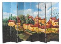 A Painted Eight-Panel Floor Screen — 20TH CENTURY