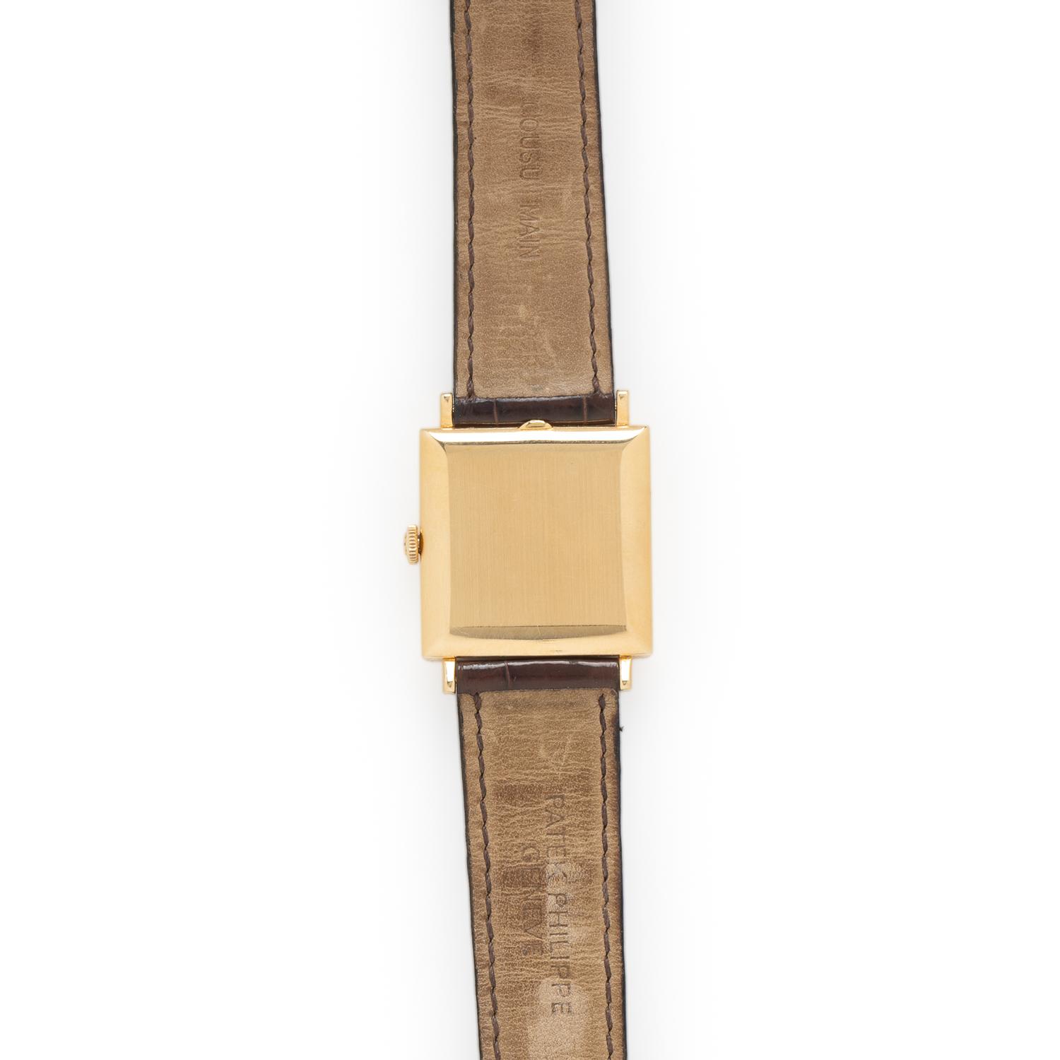 Patek Philippe, Ref. 3430, 18K Yellow Gold Square Watch, with Patek Philippe Extract from the Archives