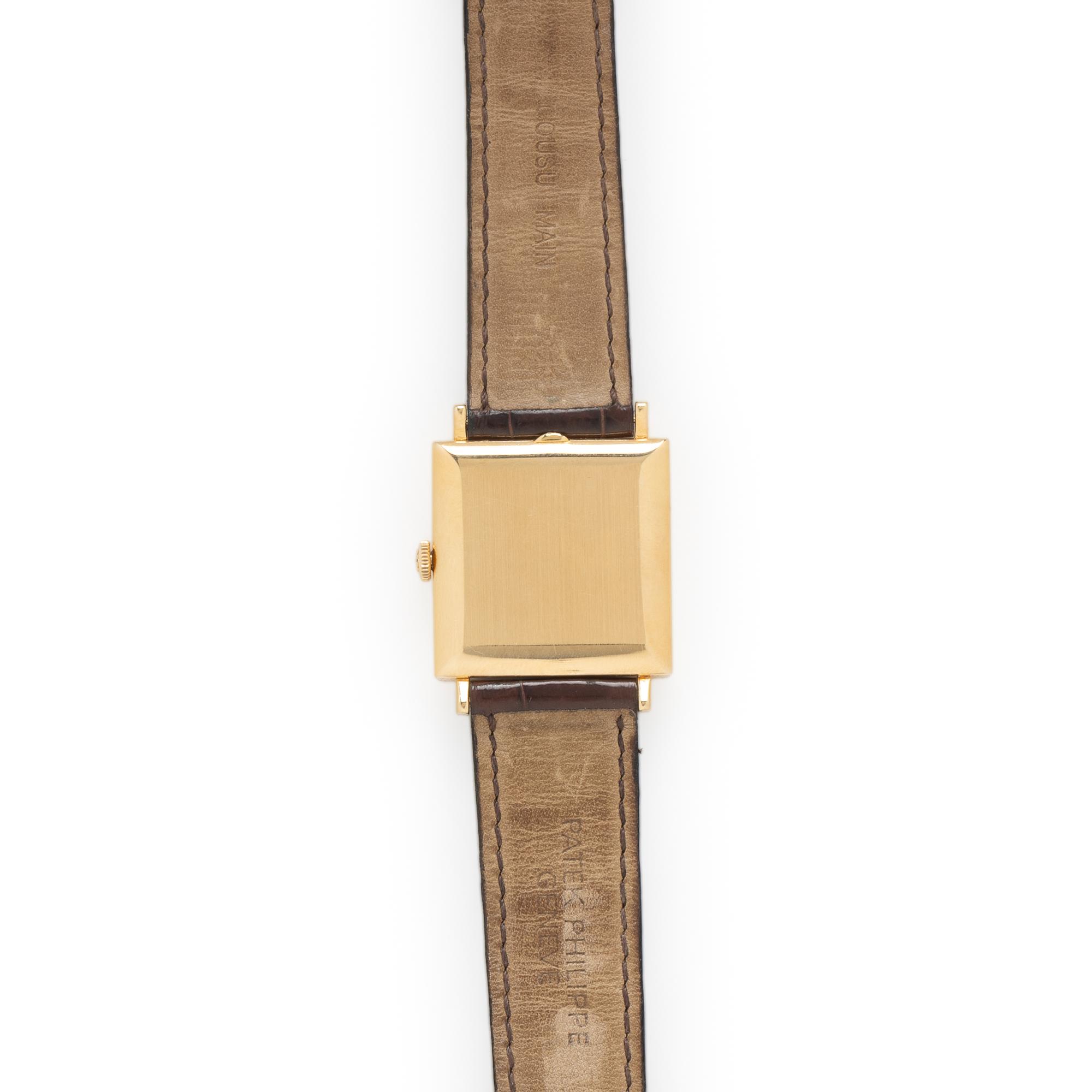 Patek Philippe, Ref. 3430, 18K Yellow Gold Square Watch, with Patek Philippe Extract from the Archives