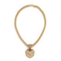 PETRIFIED SAND DOLLAR AND OPAL NECKLACE