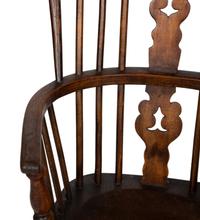 A Pair of English Oak Windsor Hoop Back Armchairs