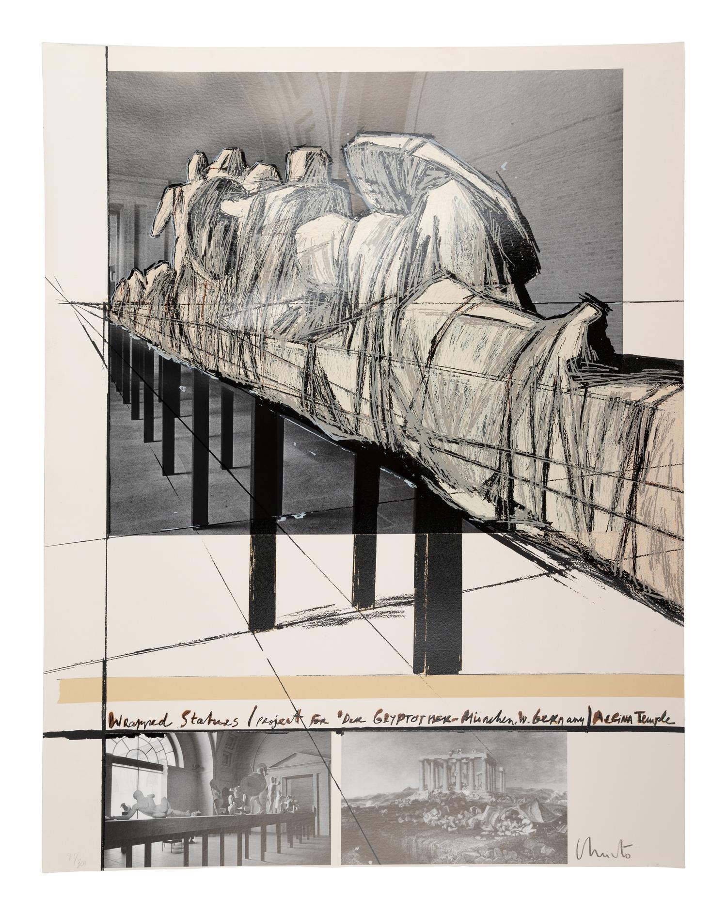 Wrapped Statues (Project for 'Der Glyptotek-München', West Germany) Aegina Temple (from Official Arts Portfolio of the XXIVth Olympiad, Seoul, Korea)