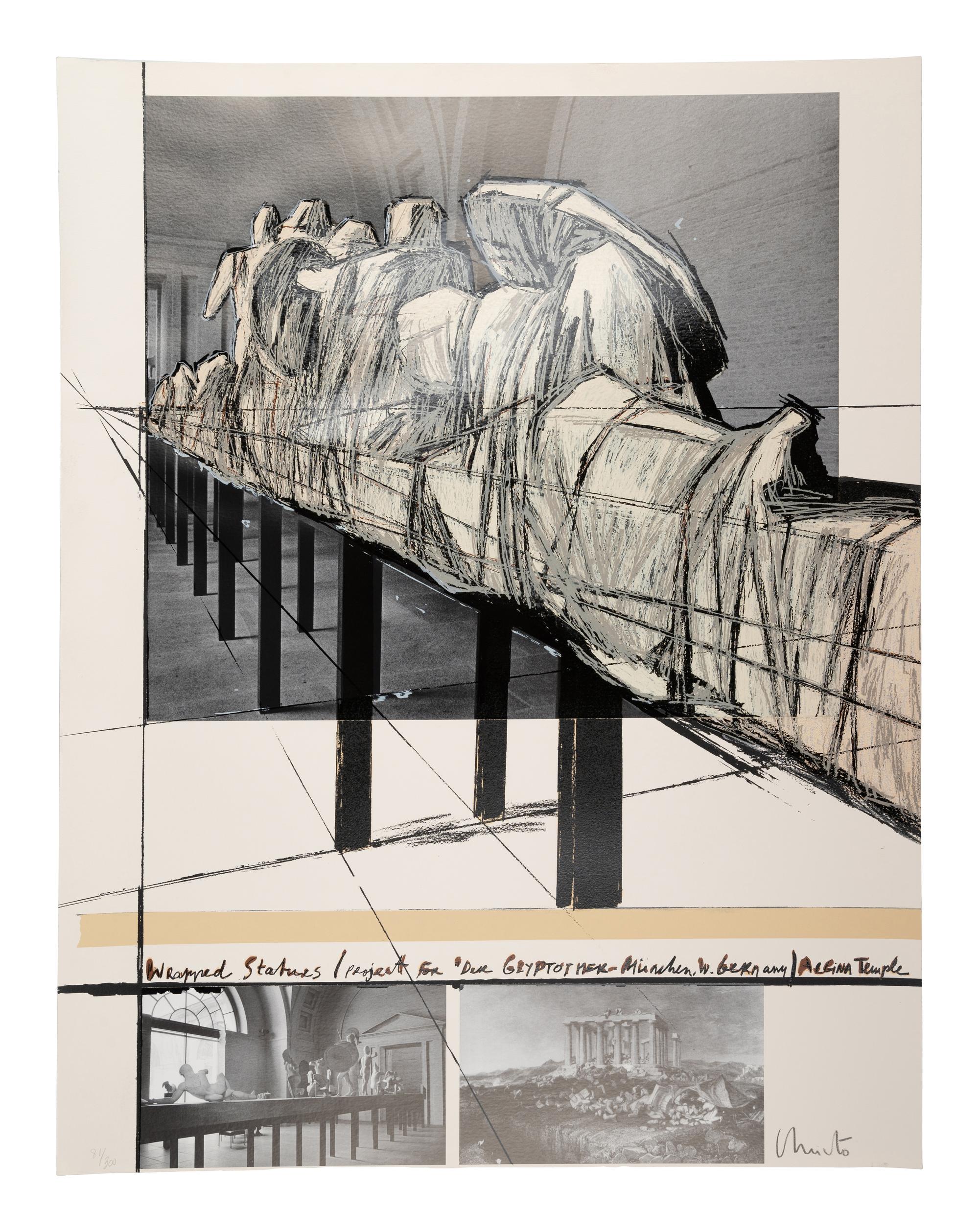 Wrapped Statues (Project for 'Der Glyptotek-München', West Germany) Aegina Temple (from Official Arts Portfolio of the XXIVth Olympiad, Seoul, Korea)