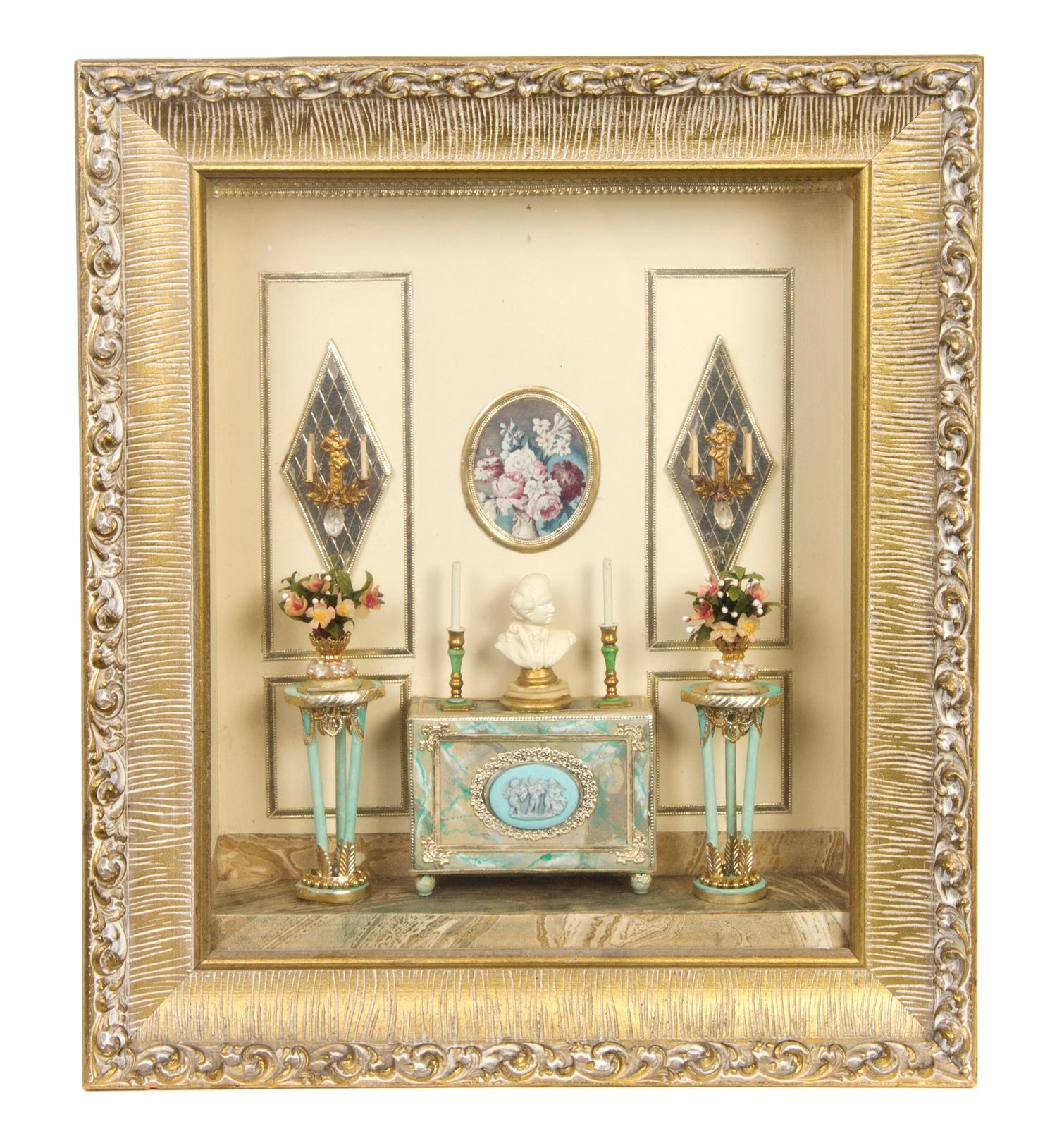 A Narcissa Thorne Diorama, Height 15 x width 13 inches.