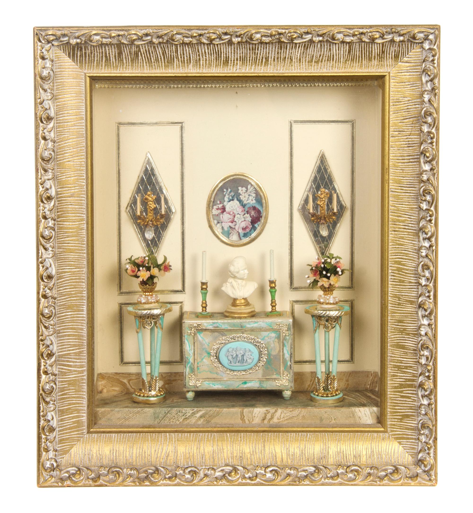 A Narcissa Thorne Diorama, Height 15 x width 13 inches.