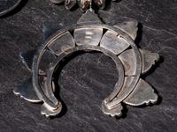Navajo Sterling Silver and Spiny Oyster Squash Blossom Necklace