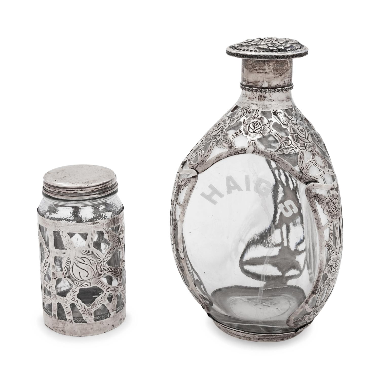 Two Mexican Silver Overlay Articles