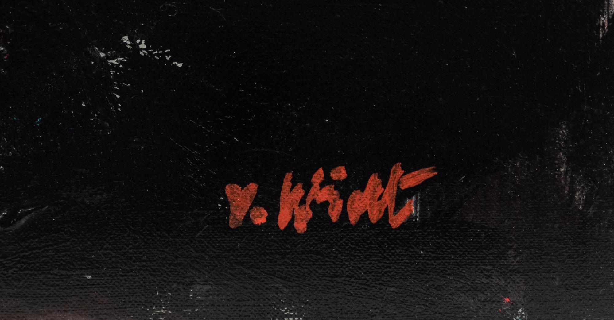 Blue, Red, White on Black , 1961