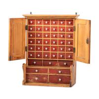 A Painted Wood Hanging Wall Cupboard