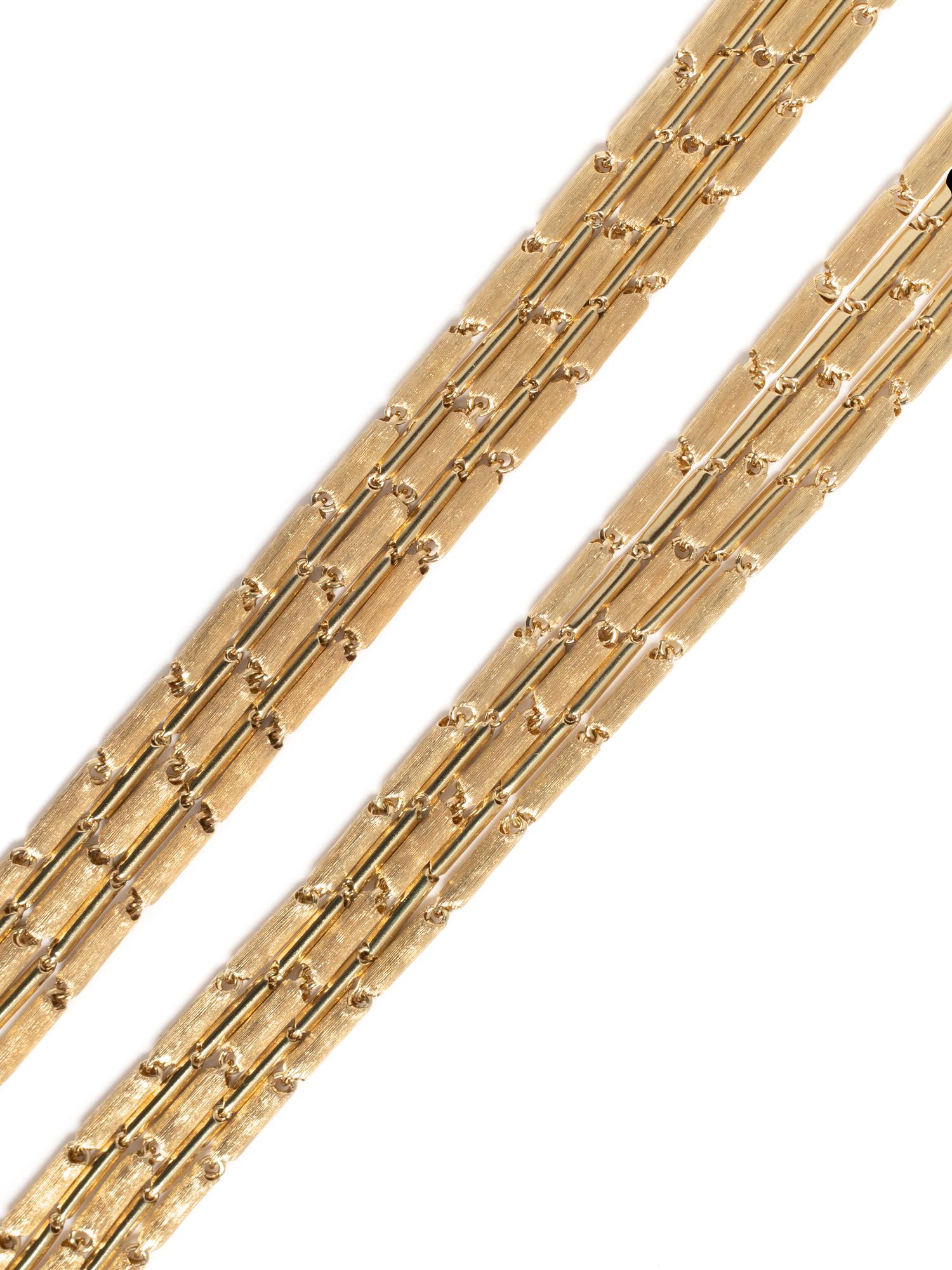 HENRY DUNAY, YELLOW GOLD MULTISTRAND NECKLACE