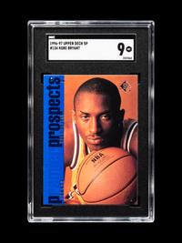 A Group of Three 1996-97 SP Kobe Bryant Rookie Basketball Cards No. 134 (SGC 9 MINT)