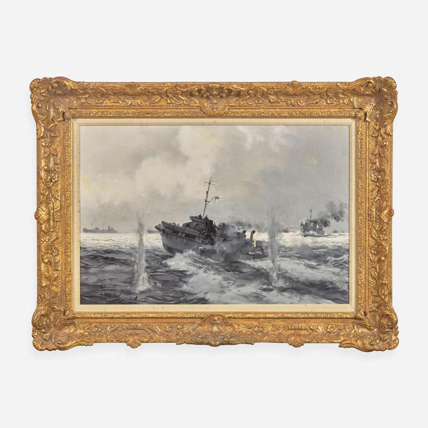 Montague Dawson (British, 1890–1973) The Navy Takes a Chance (April 19, 1944)