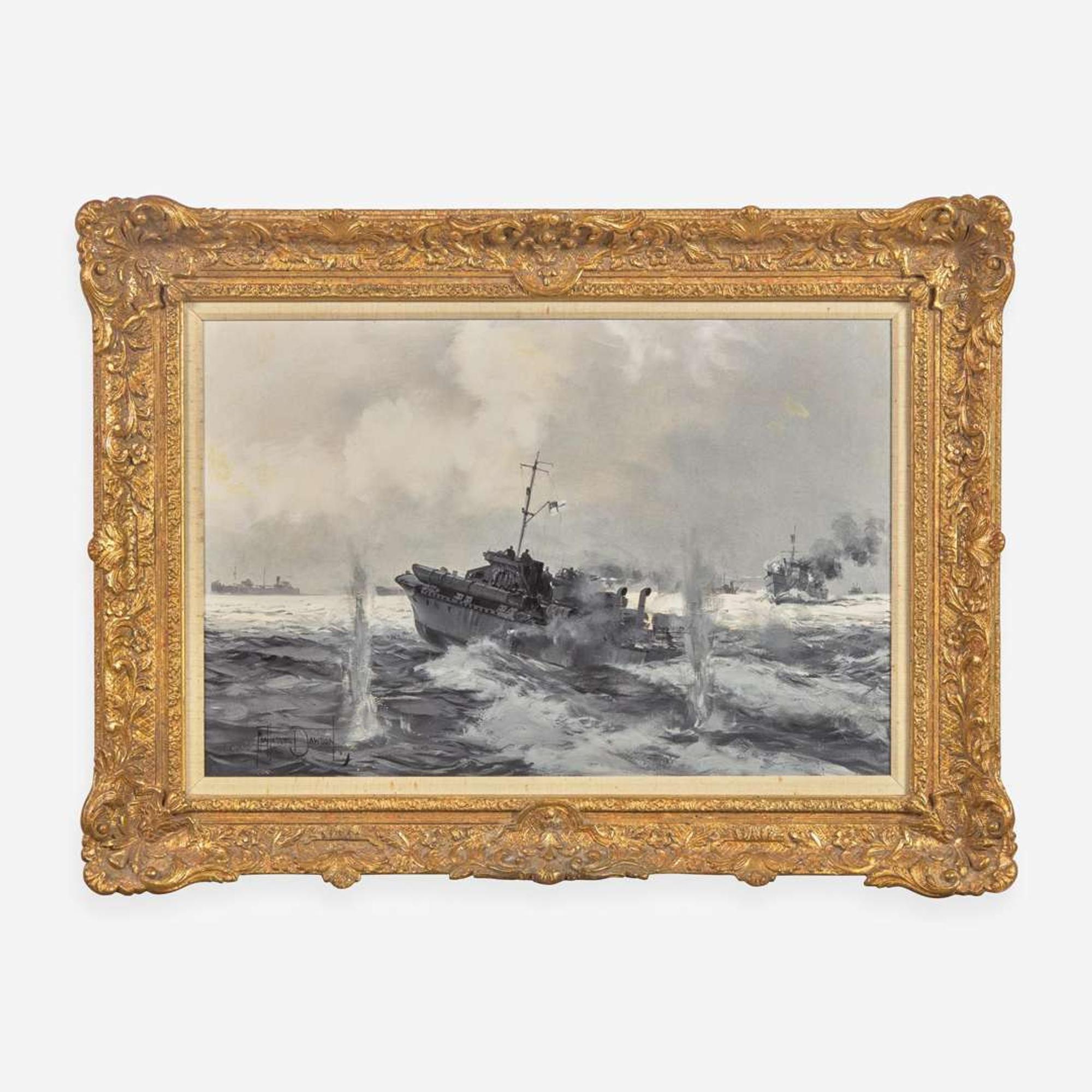 Montague Dawson (British, 1890–1973) The Navy Takes a Chance (April 19, 1944)