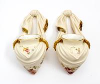 A Pair of Royal Worcester Porcelain Wall Pockets Height 9 1/2 inches. — 1893