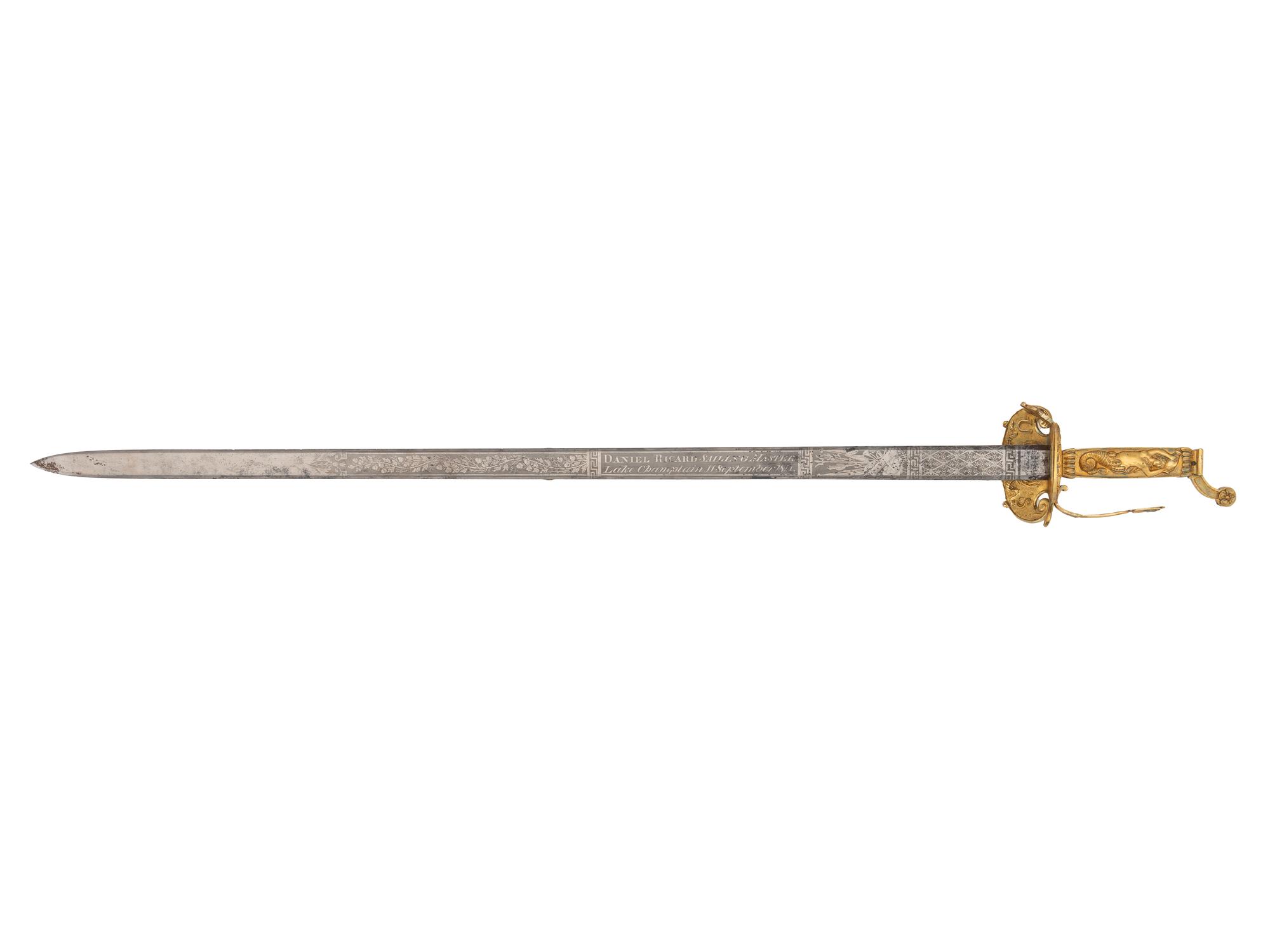 A Rare William Rose War of 1812 Lake Champlain Congressional Presentation Sword of Sailing Master Daniel Ricard