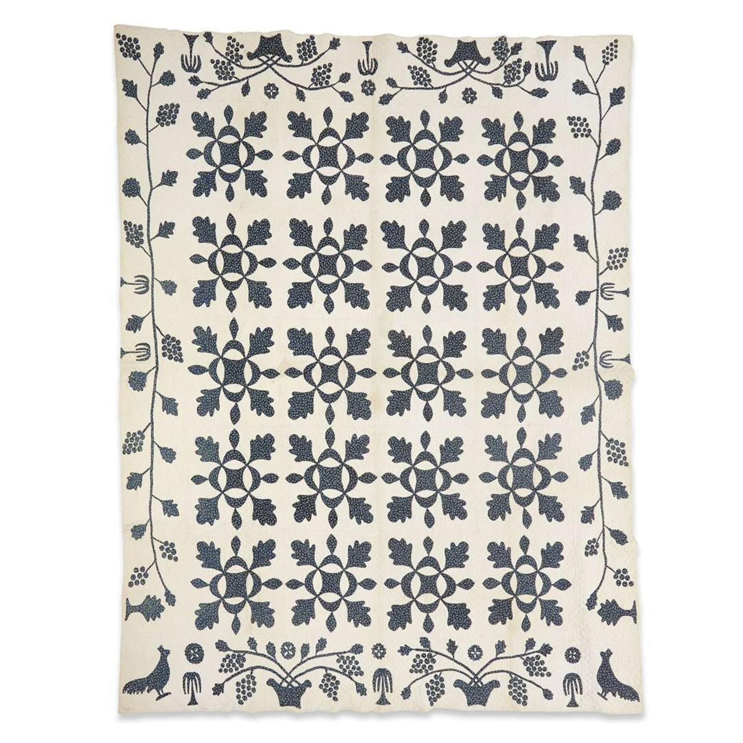 Appliquéd quilt late 19th century