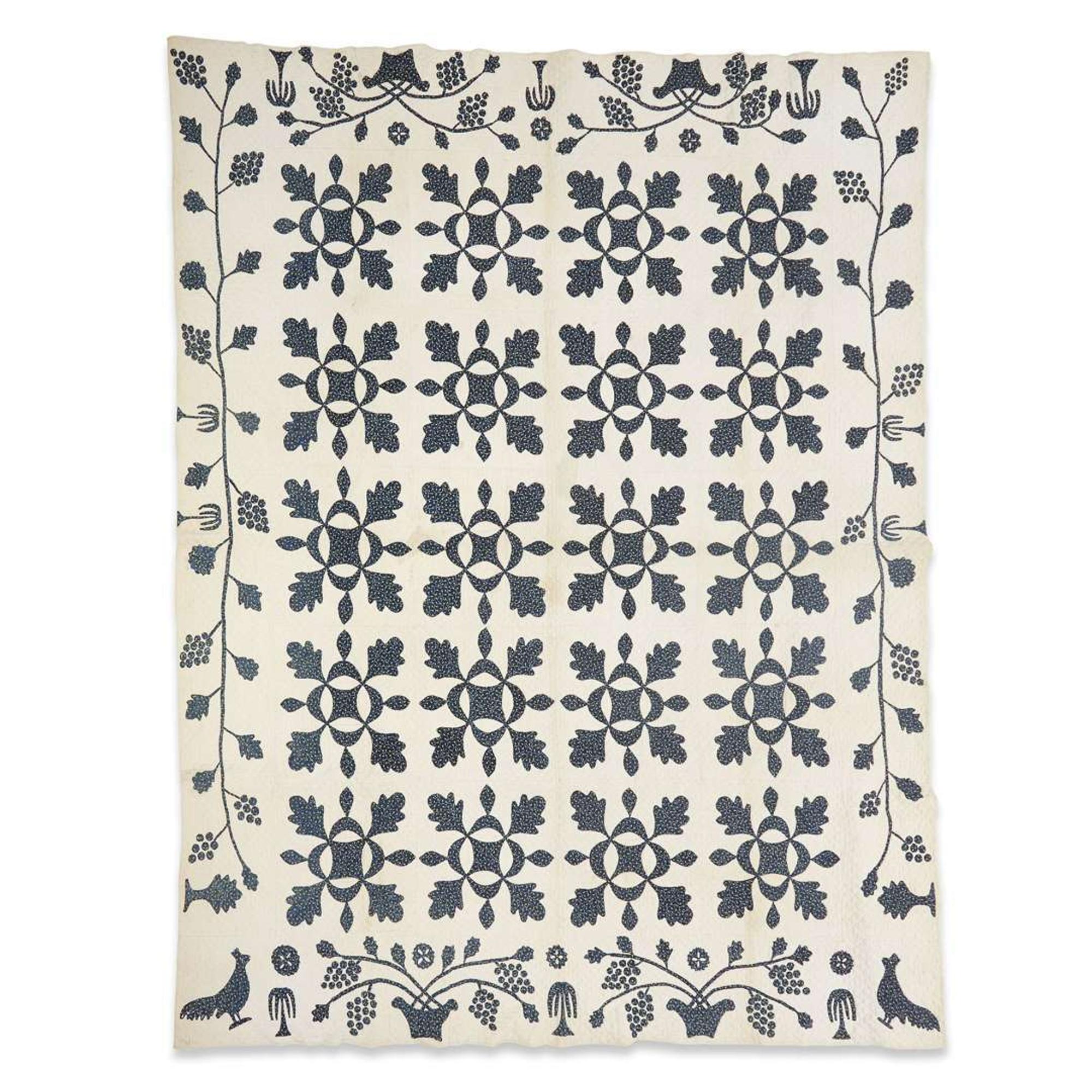 Appliquéd quilt late 19th century