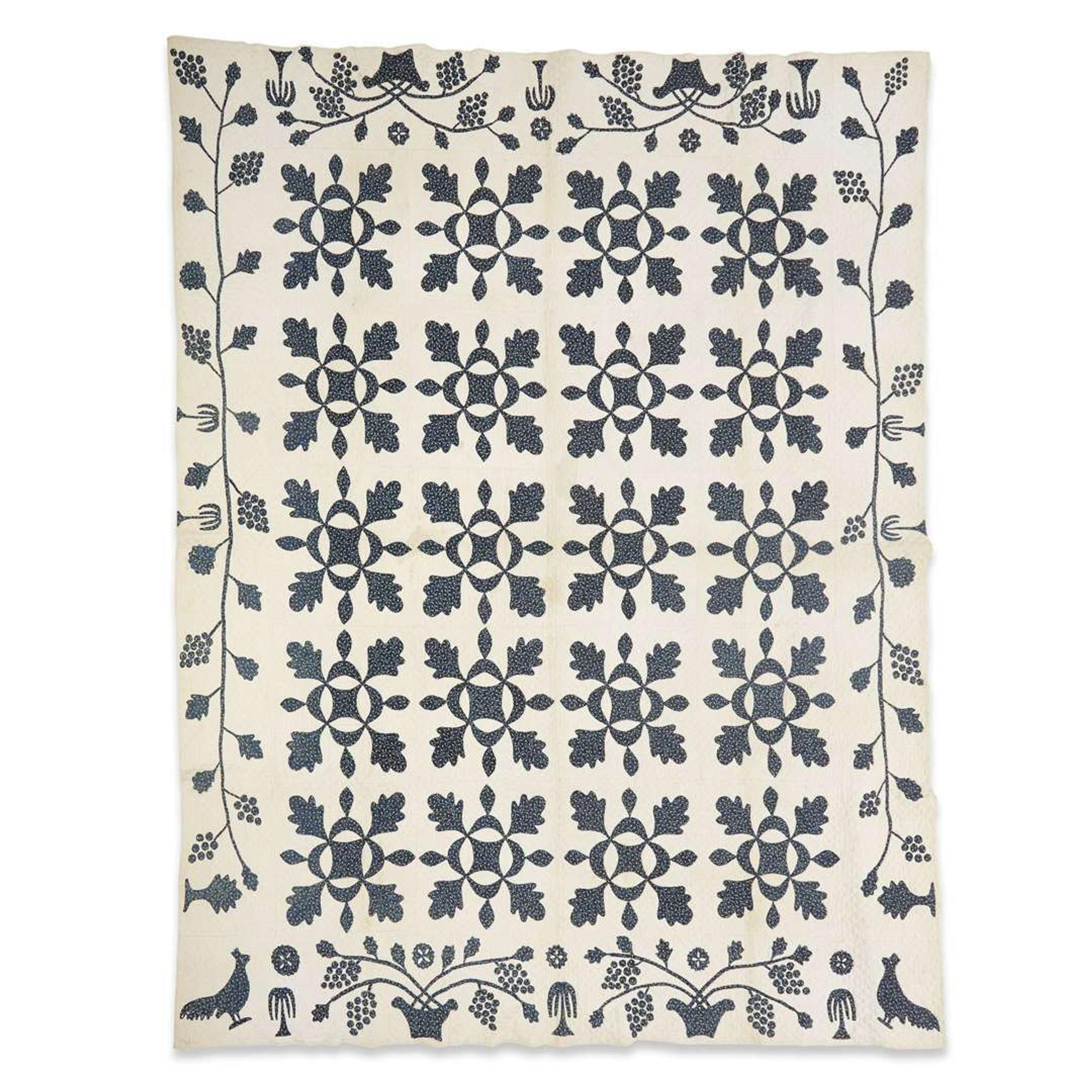 Appliquéd quilt late 19th century