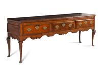 A Provincial Queen Anne Carved Oak Welsh Dresser