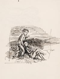 Mais C'était un de Leurs Grands Amusements de se Sauver dans la Lande ( Study for Wuthering Heights, a double-sided work), 1933