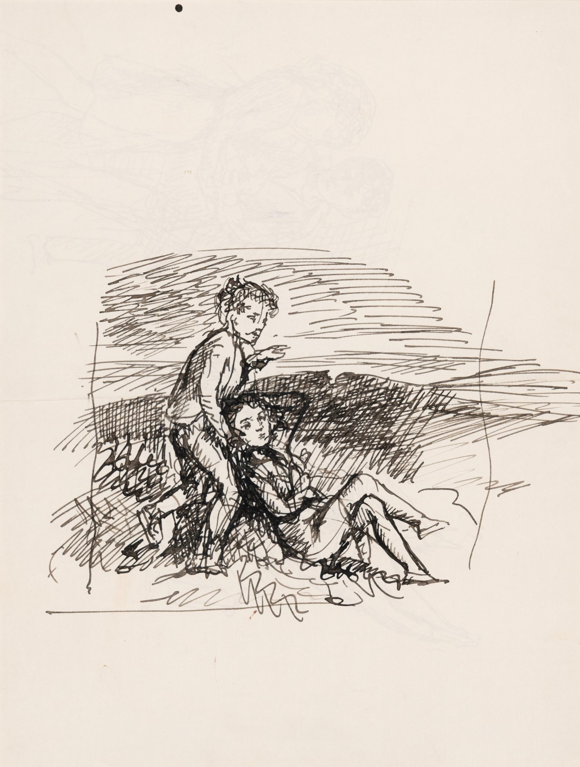 Mais C'était un de Leurs Grands Amusements de se Sauver dans la Lande ( Study for Wuthering Heights, a double-sided work), 1933