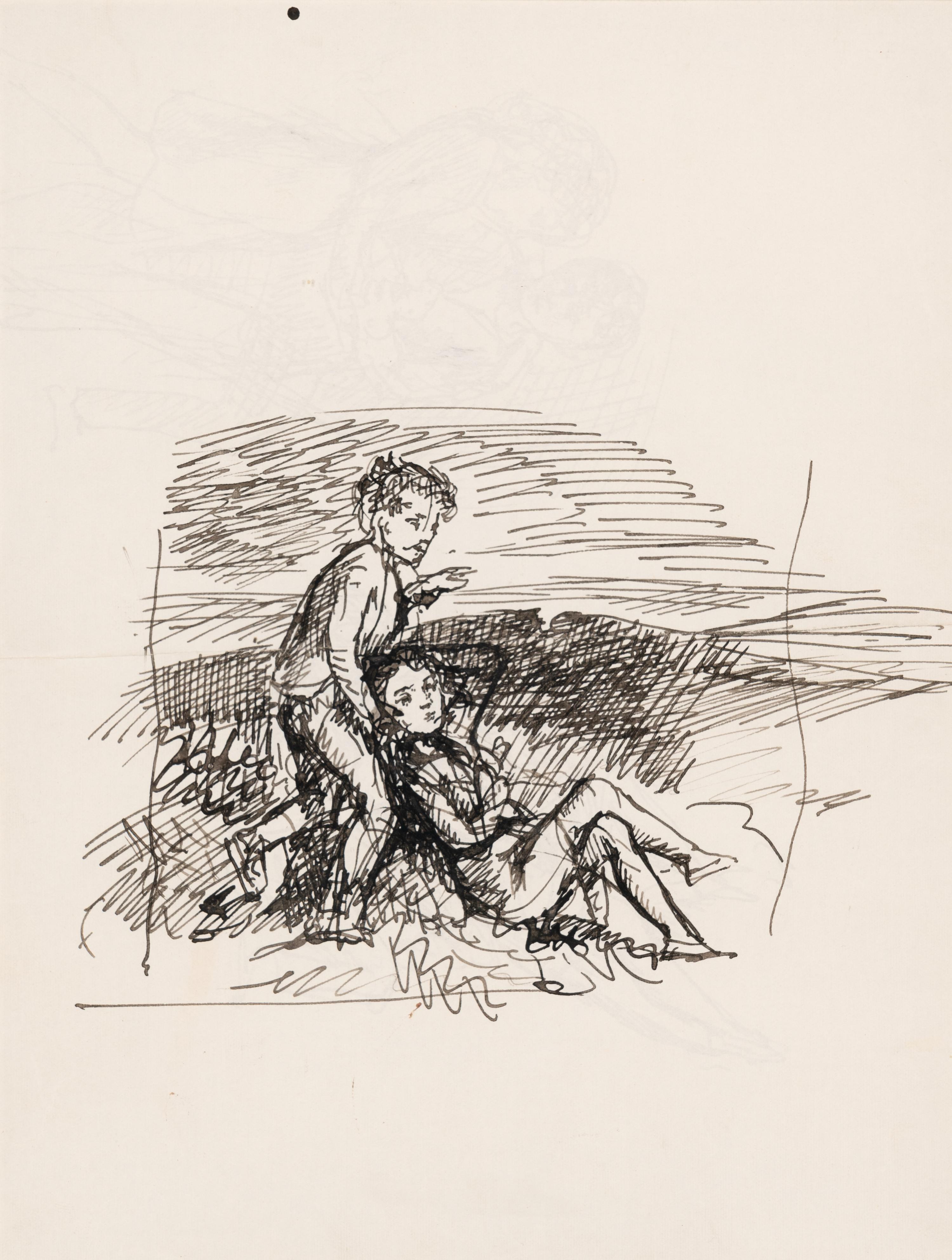 Mais C'était un de Leurs Grands Amusements de se Sauver dans la Lande ( Study for Wuthering Heights, a double-sided work), 1933