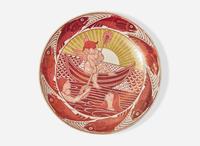 A William De Morgan Ruby Lustre Dish, UK, circa 1885