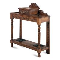 An English Renaissance Revival Carved Oak Umbrella Stand