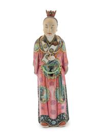 A Chinese Famille Rose Porcelain Figure of Jia Baoyu