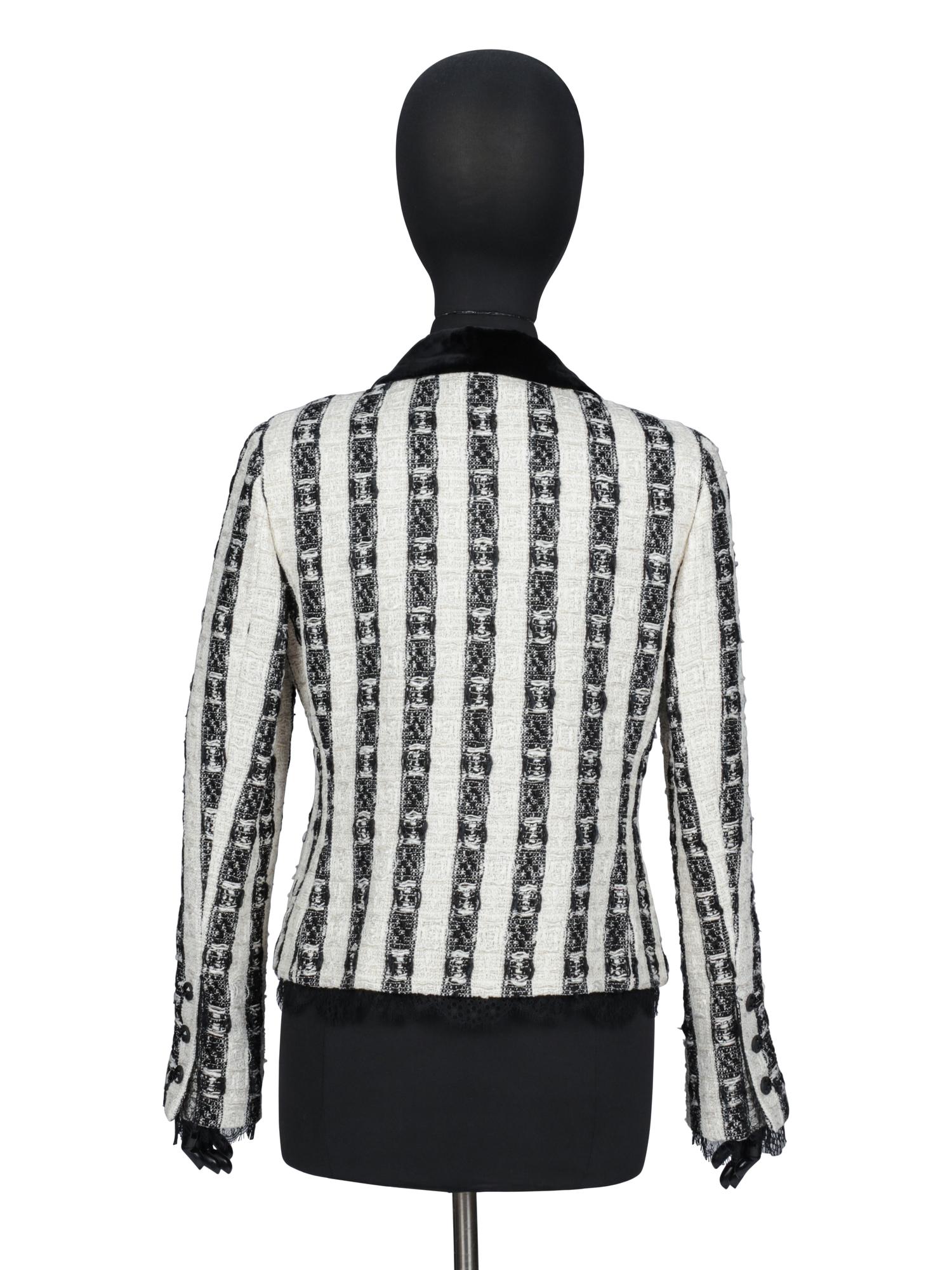 CHANEL, STRIPED TWEED JACKET