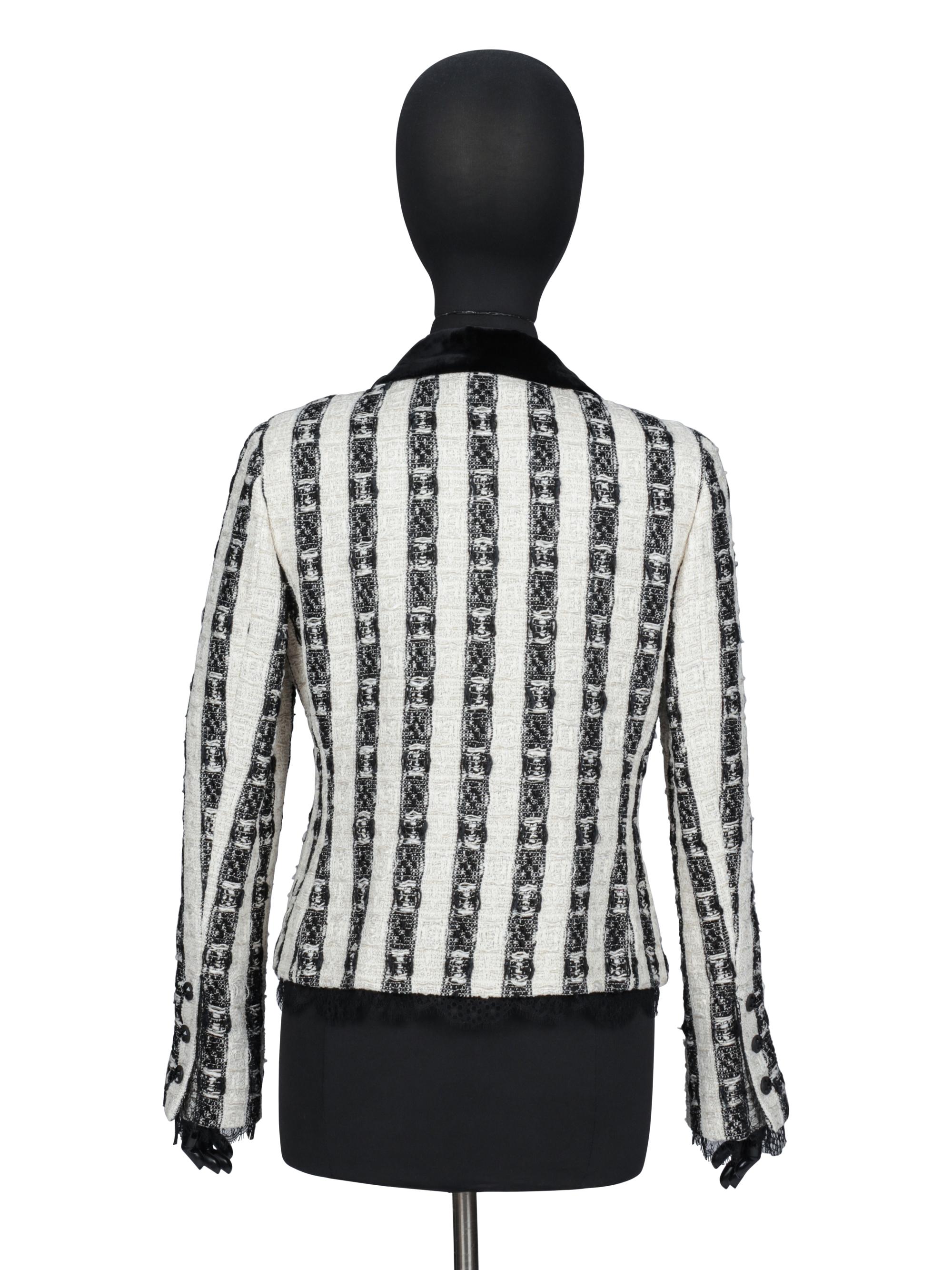 CHANEL, STRIPED TWEED JACKET
