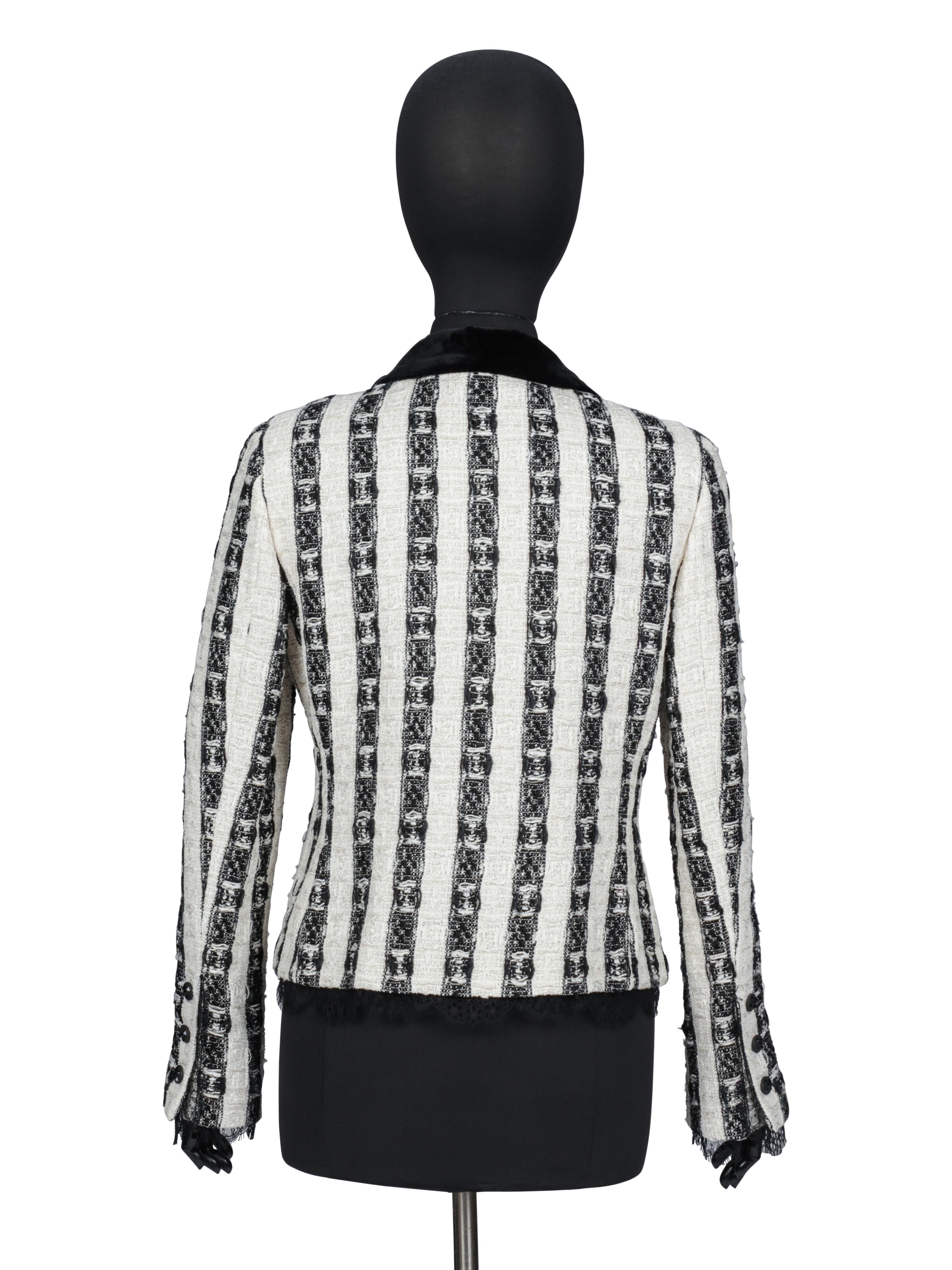 CHANEL, STRIPED TWEED JACKET