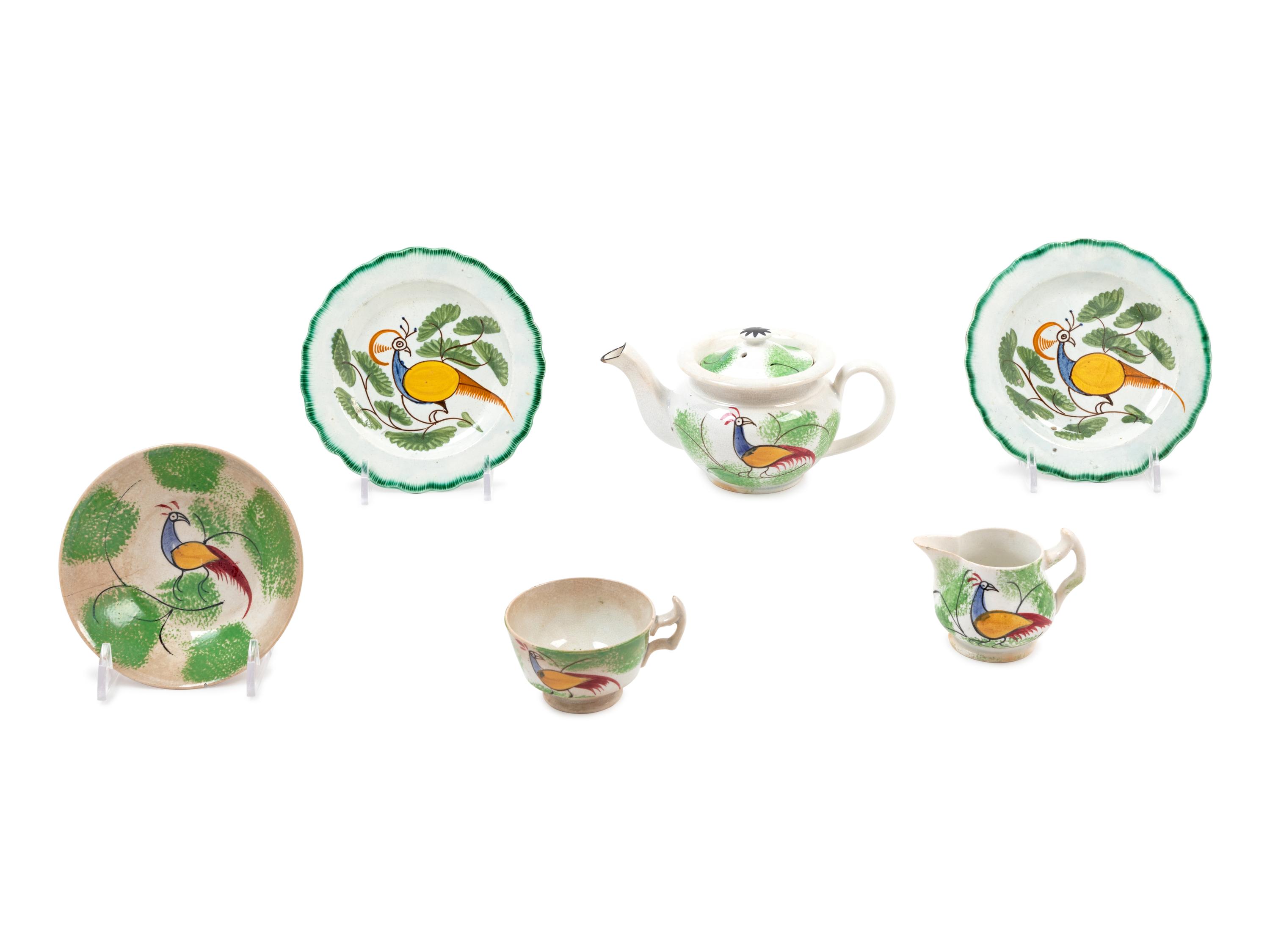 A Group of Staffordshire Pearlware Tea Articles